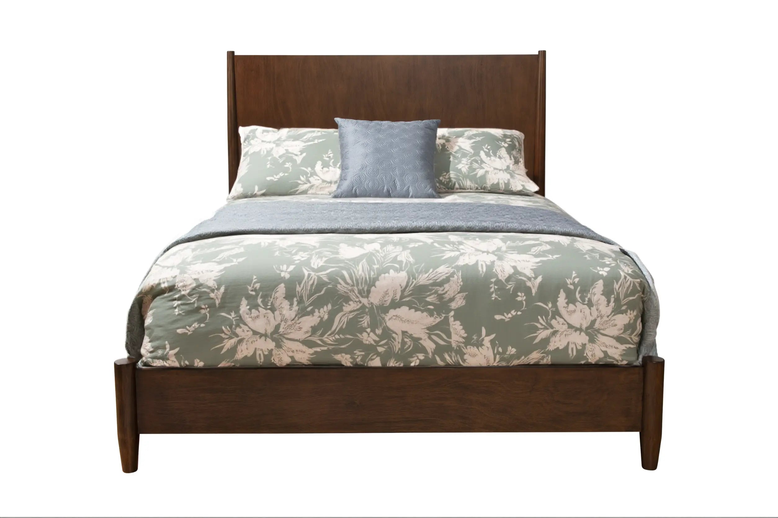 Brown Solid Wood Queen Bed Frame Homeroots Bed & Bath