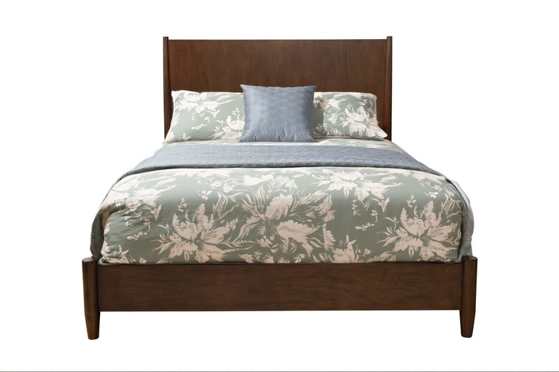 Brown Solid Wood Queen Bed Frame Homeroots Bed & Bath