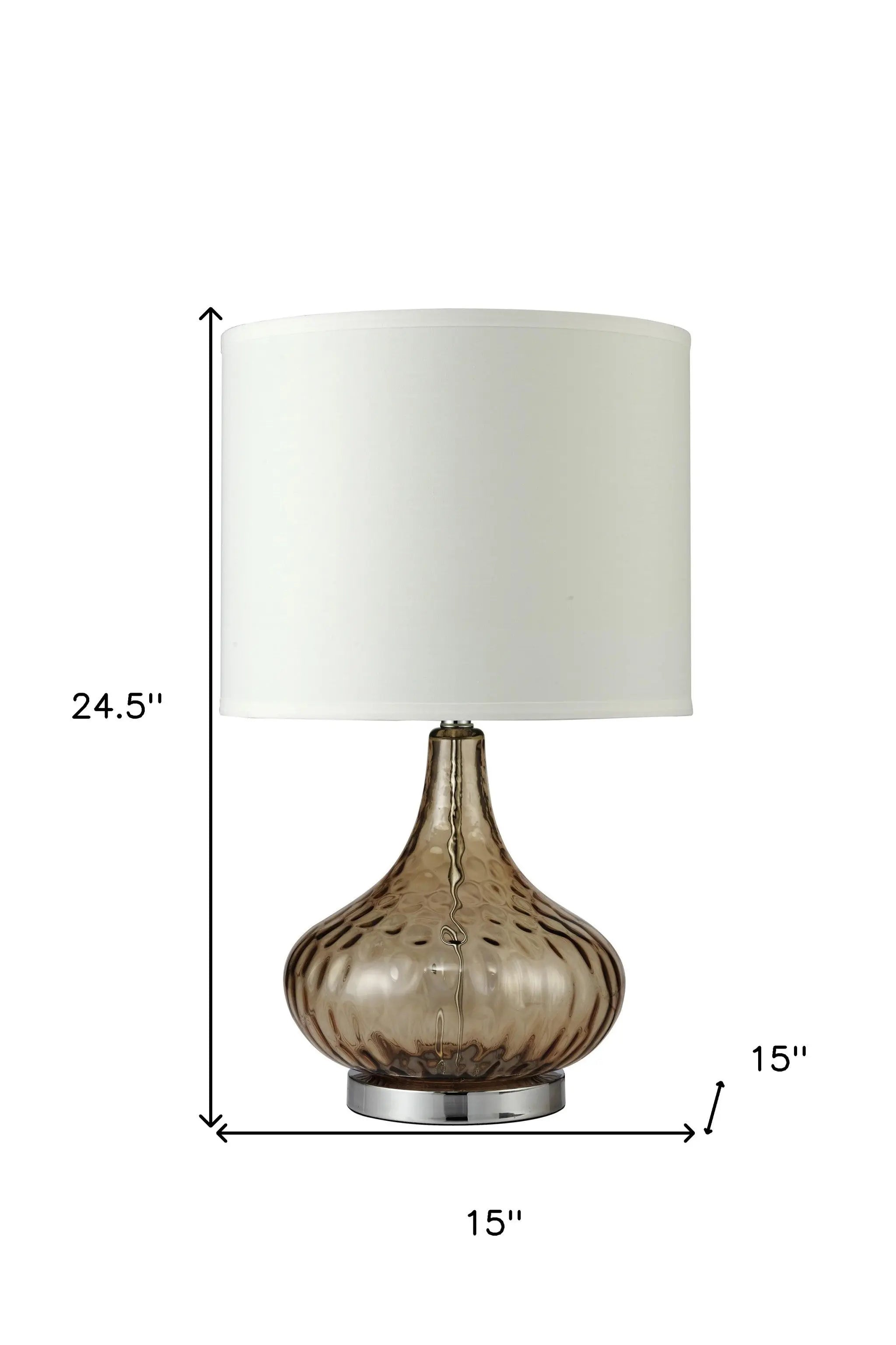 Brown Textured Glass Table Lamp Homeroots Lighting