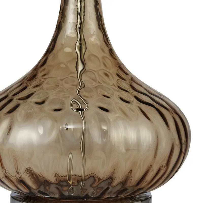 Brown Textured Glass Table Lamp Homeroots Lighting