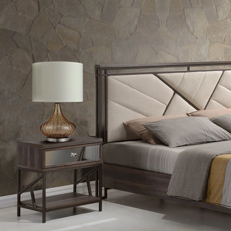 Brown Textured Glass Table Lamp Homeroots Lighting
