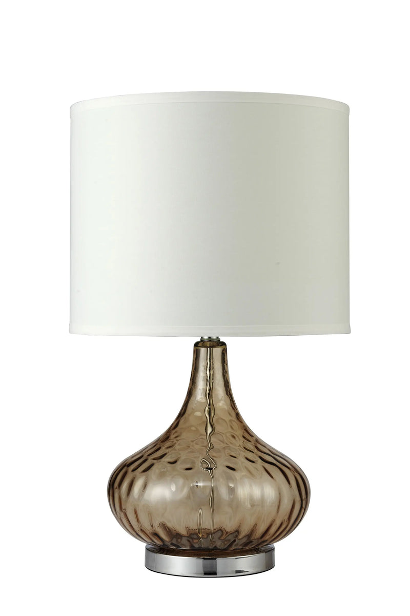 Brown Textured Glass Table Lamp Homeroots Lighting