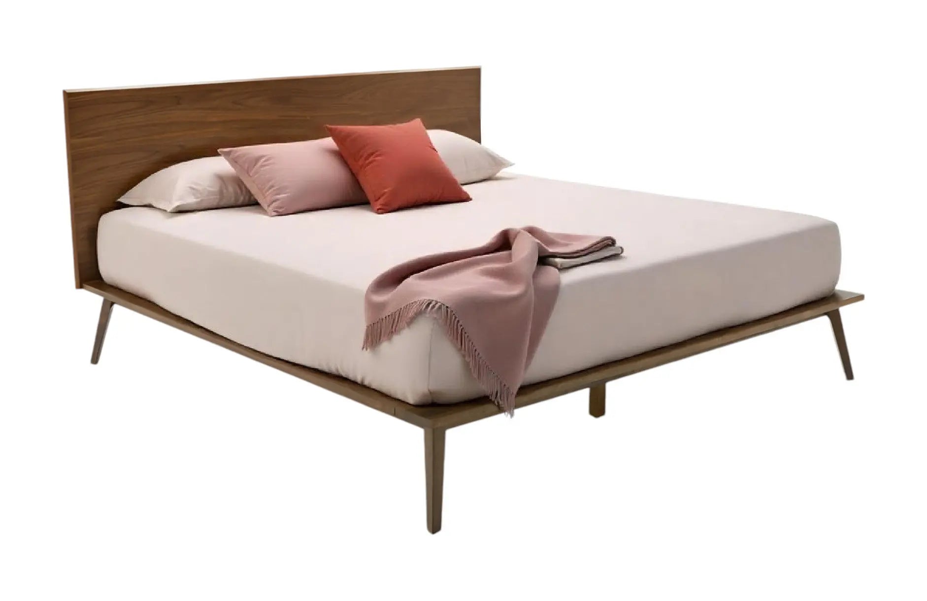 Brown Wood King Bed Frame Homeroots Bed & Bath