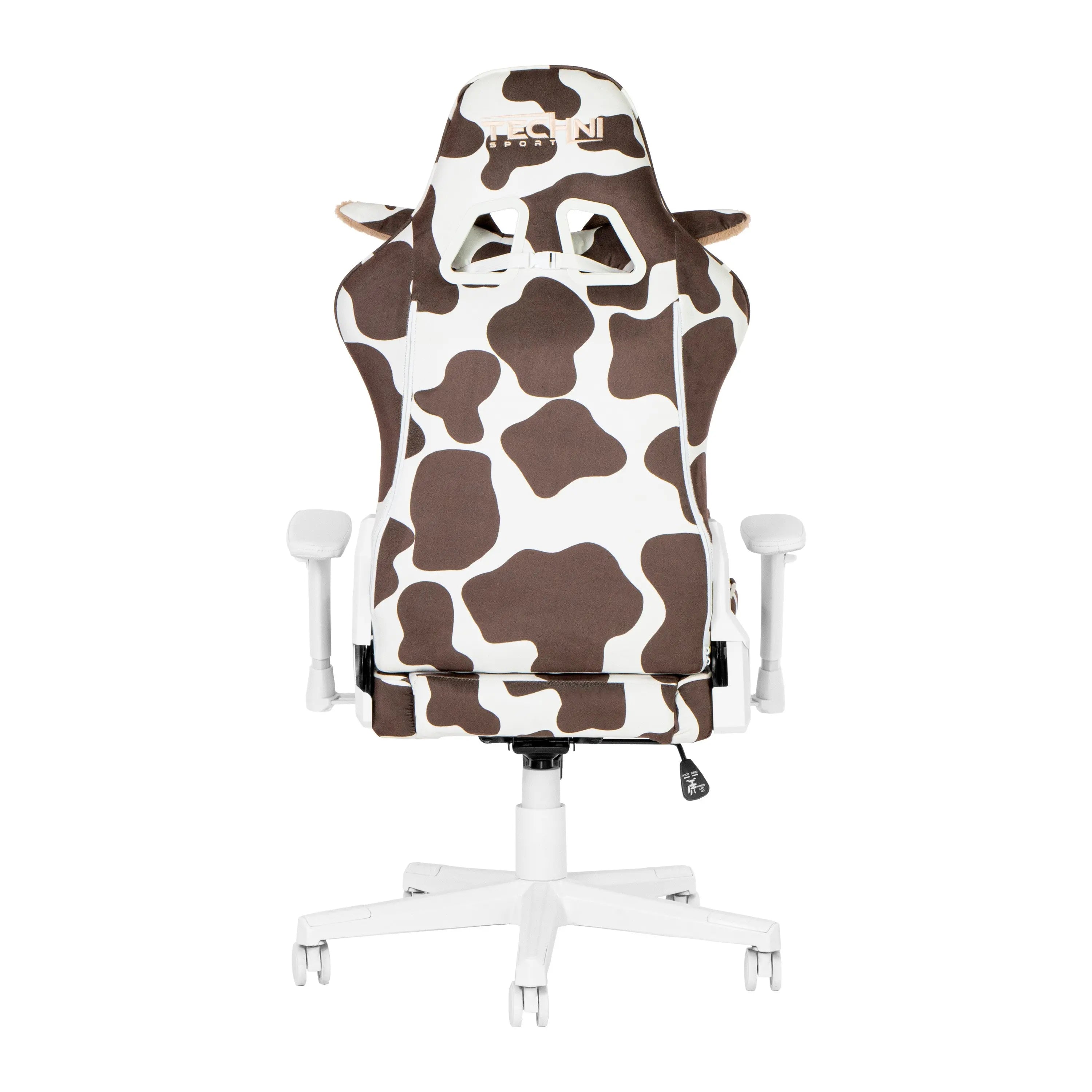 Brown and White Adjustable Height Swivel Rolling Gaming Chair Homeroots Office