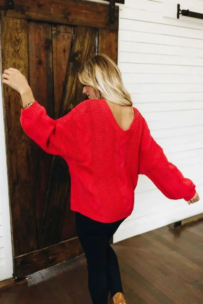 Bubblegum Knit Braided Sweater Stay Warm in Style