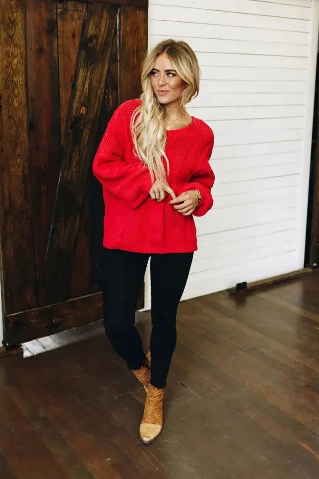 Bubblegum Knit Braided Sweater Stay Warm in Style