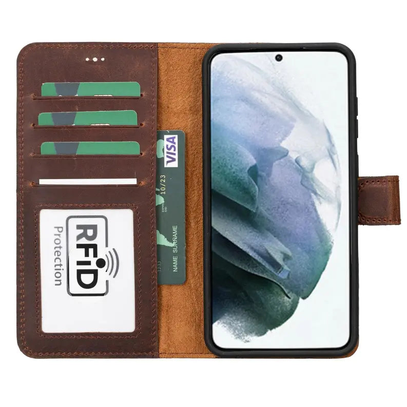 Buffalo Samsung Galaxy S21 FE Detachable Leather Wallet Case Toronata