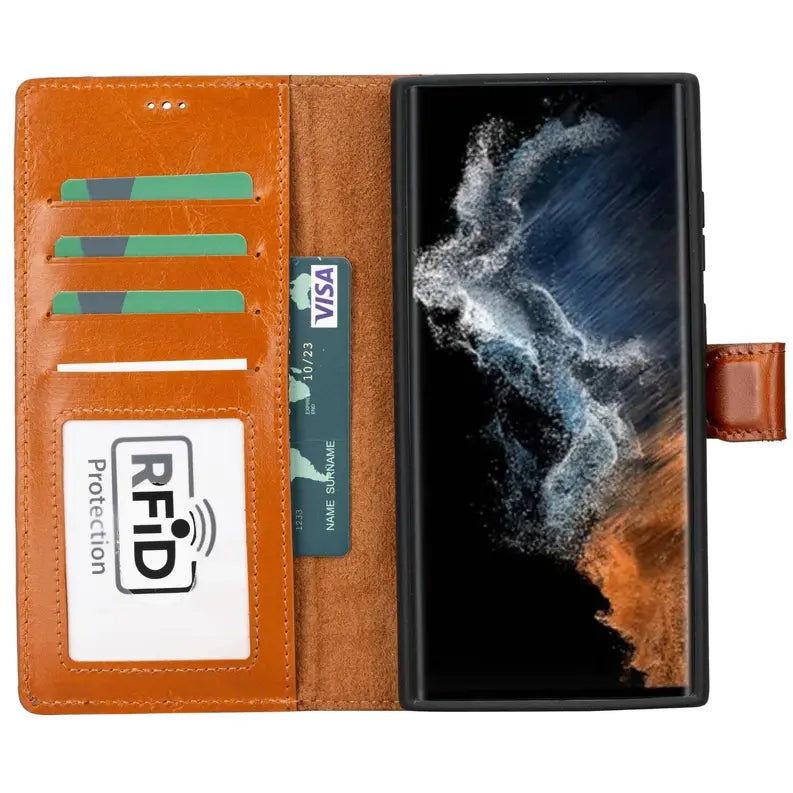 Buffalo Samsung Galaxy S23 Series Detachable Leather Wallet Case Toronata