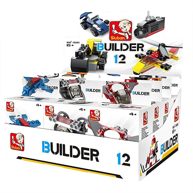 Builder 12pcs in One Display Building Bricks (323 Pcs) Texas Toy Distribution
