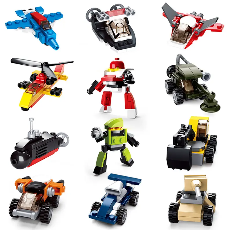 Builder 12pcs in One Display Building Bricks (323 Pcs) Texas Toy Distribution