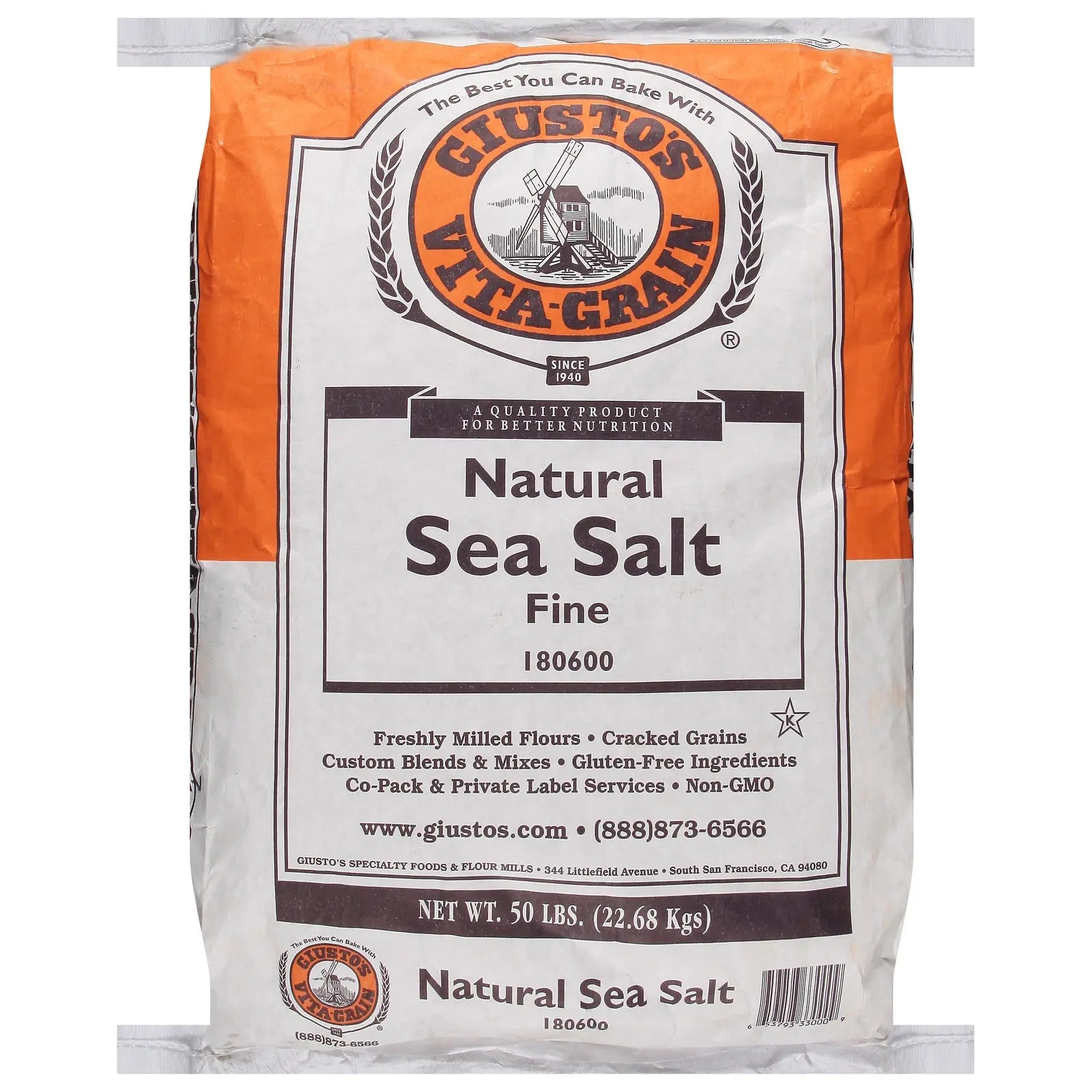 Bulk Flours And Baking Ingredients Sea Salt Ex Fine Pac Ocn - Single Bulk Item - 50lb Bulk Flours And Baking Ingredients