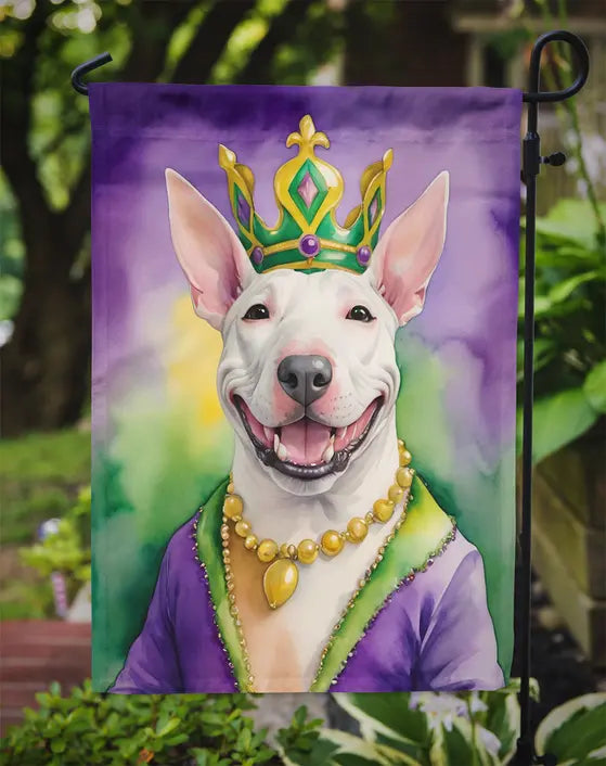 Bull Terrier King of Mardi Gras Garden Flag Caroline's Treasures