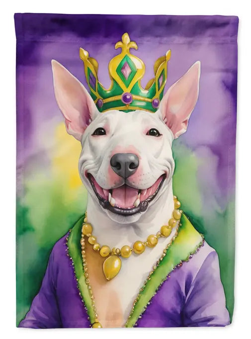 Bull Terrier King of Mardi Gras Garden Flag Caroline's Treasures