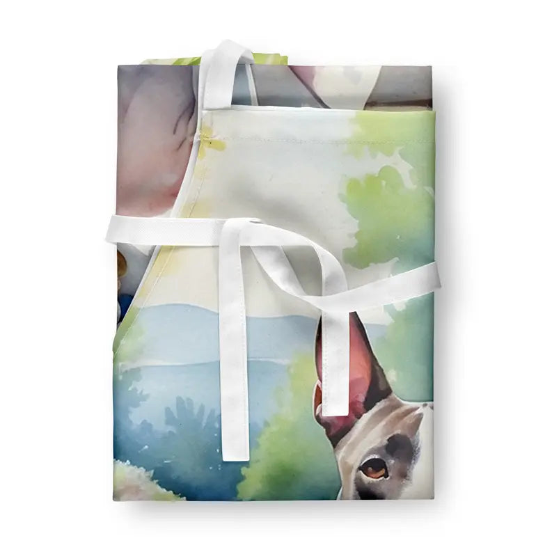Bull Terrier Spring Path Apron Caroline's Treasures