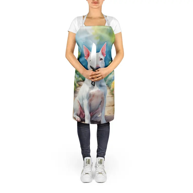 Bull Terrier Spring Path Apron Caroline's Treasures
