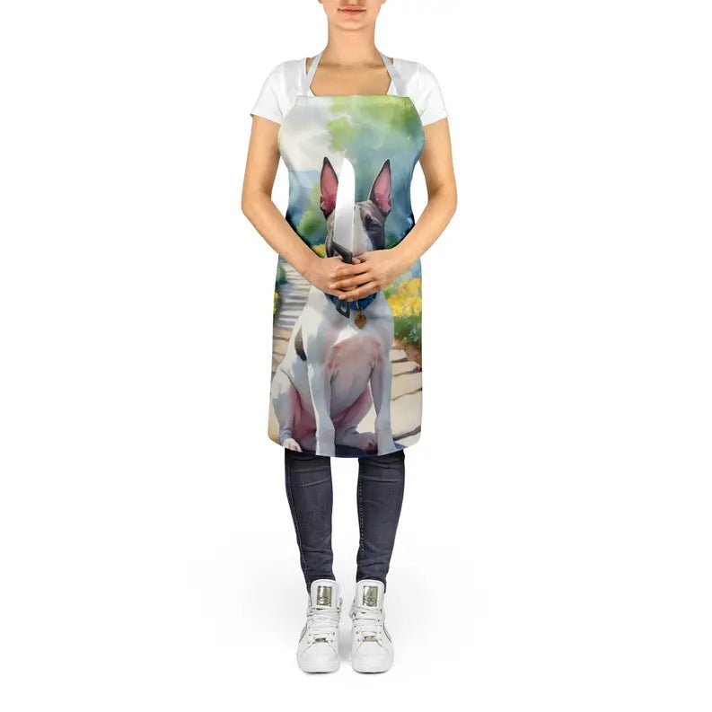 Bull Terrier Spring Path Apron Caroline's Treasures