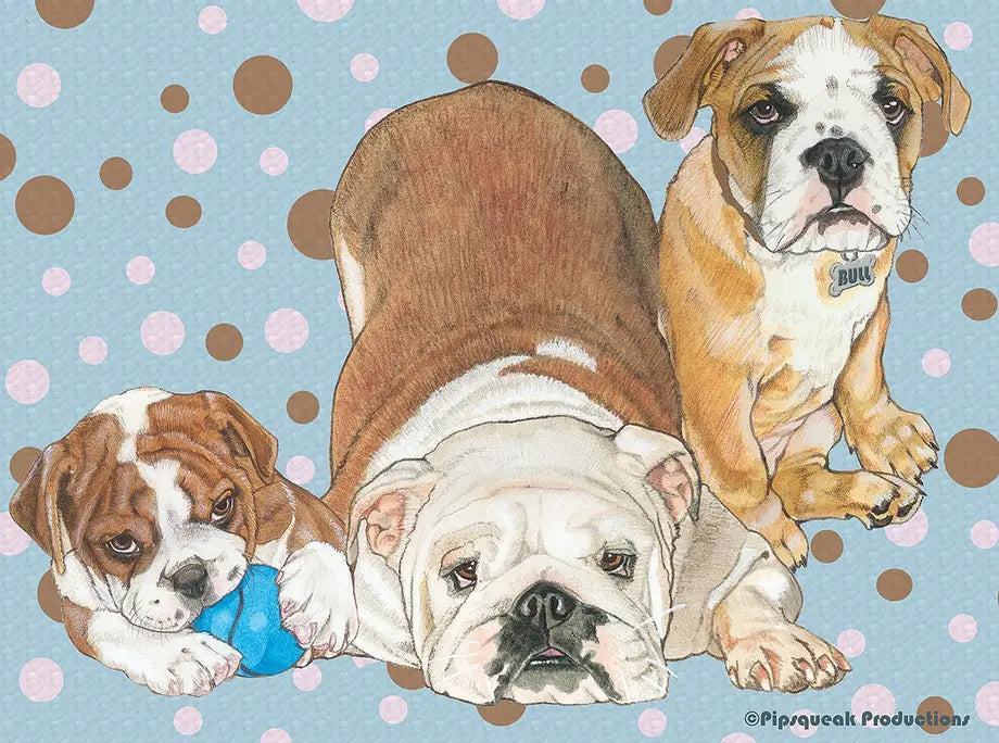 Bulldogs - Best of Breed Dog Breed Fleece Blanket Best of Breed