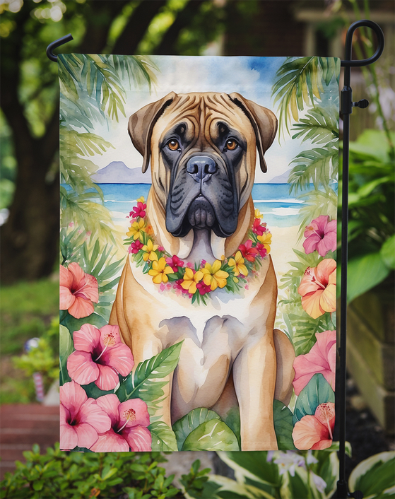 Bullmastiff Luau Garden Flag Caroline's Treasures