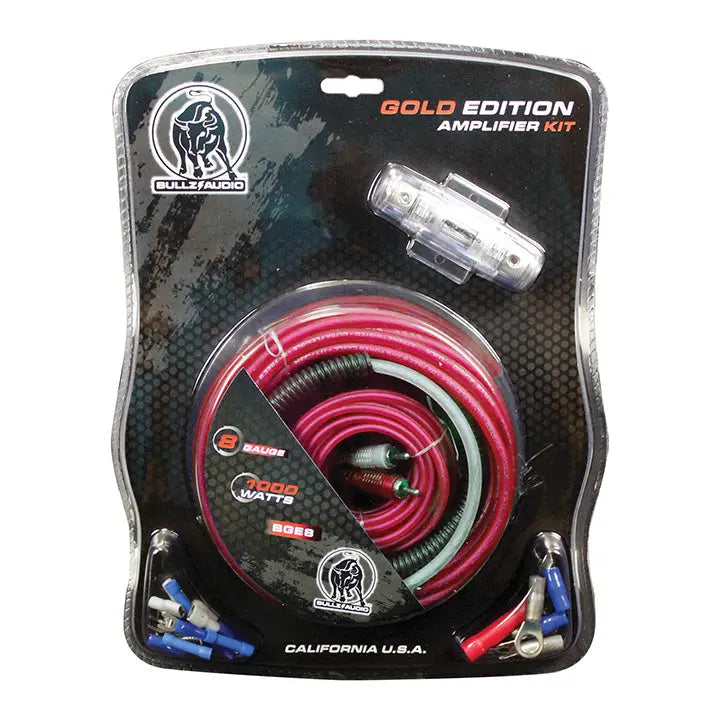 Bullz Audio 8 Gauge Amplifier Wiring Kit - 1000 Watts Xscorpion