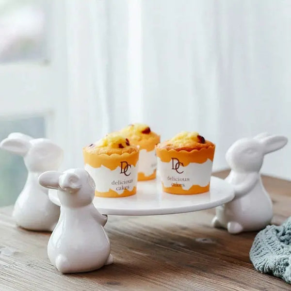 Bunny Rabbit Ceramic Plate Cocus Pocus