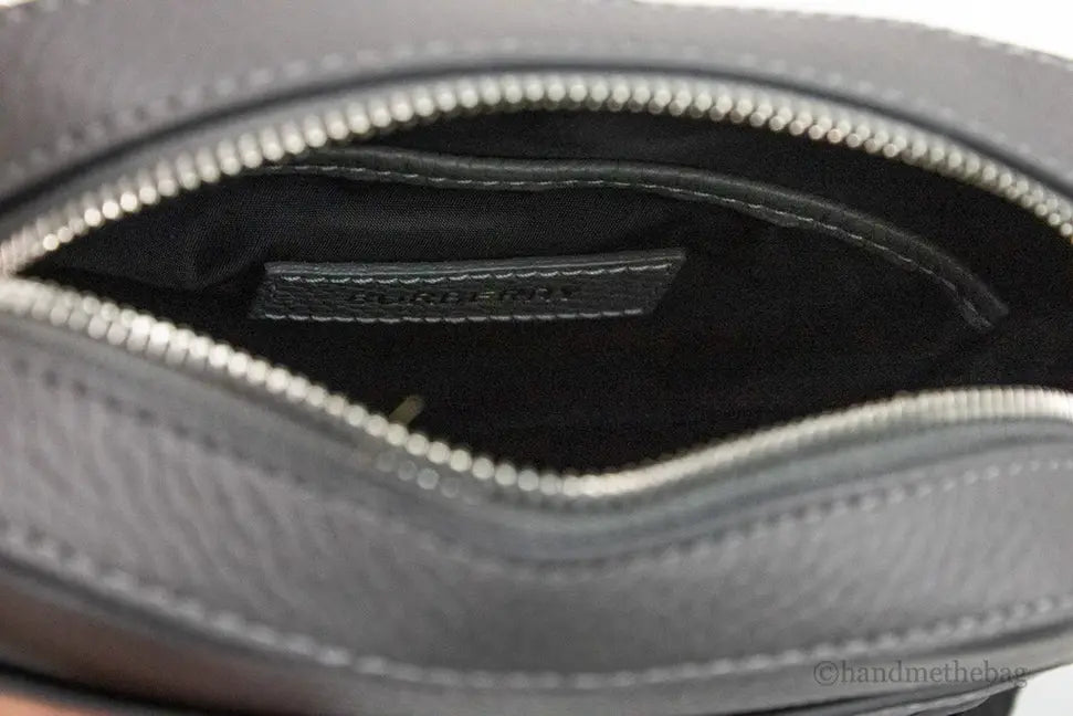Burberry Thornton Small Grey Embossed Leather Crossbody Handbag JV Deals