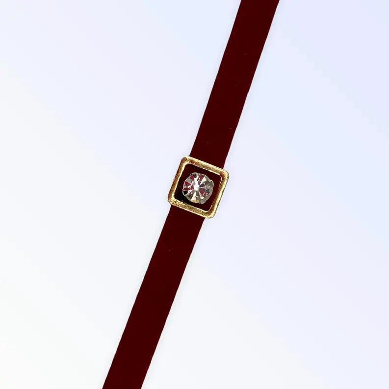 Burgundy Buckle Necklace Bark Fifth Avenue