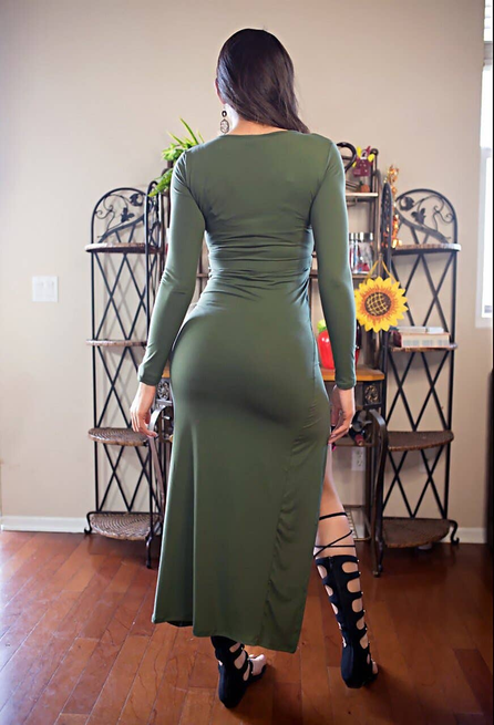 Bust a Move V Cut Maxi Dress SurelyMine