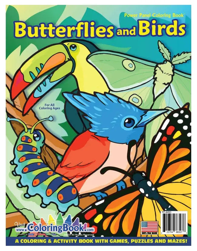 Butterflies and Birds Coloring Book Really Big Coloring Books