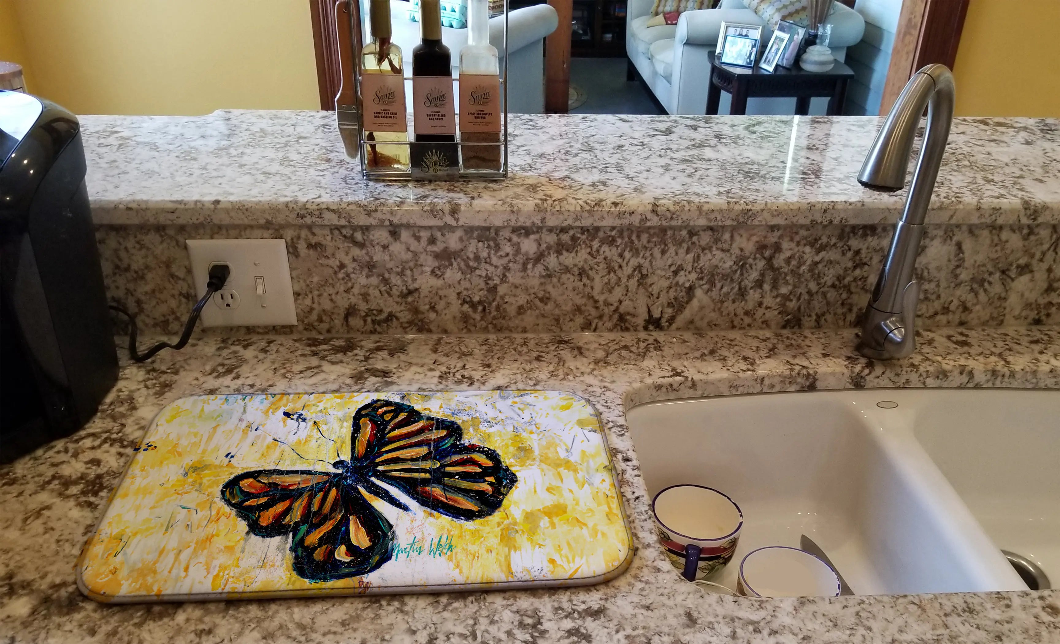 Butterfly Breeze Dish Drying Mat Caroline's Treasures