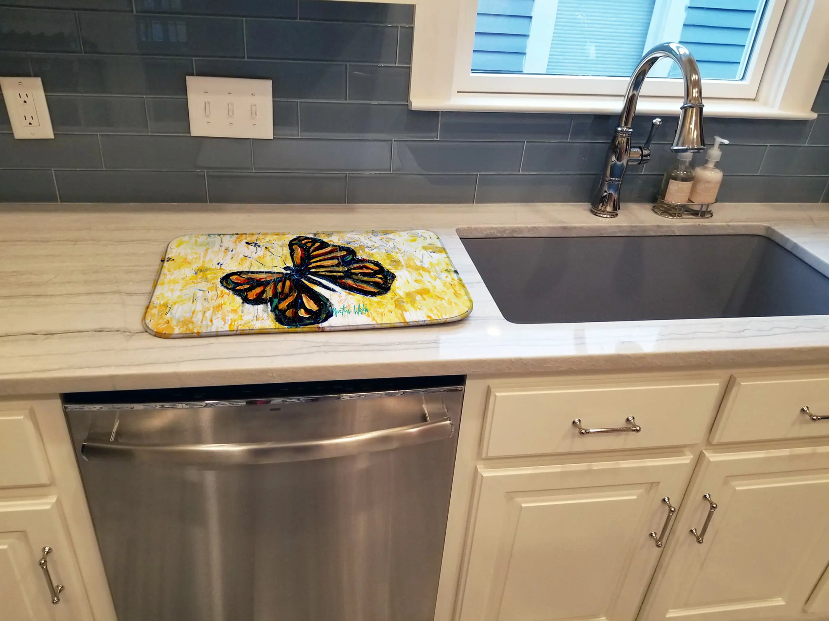 Butterfly Breeze Dish Drying Mat Caroline's Treasures
