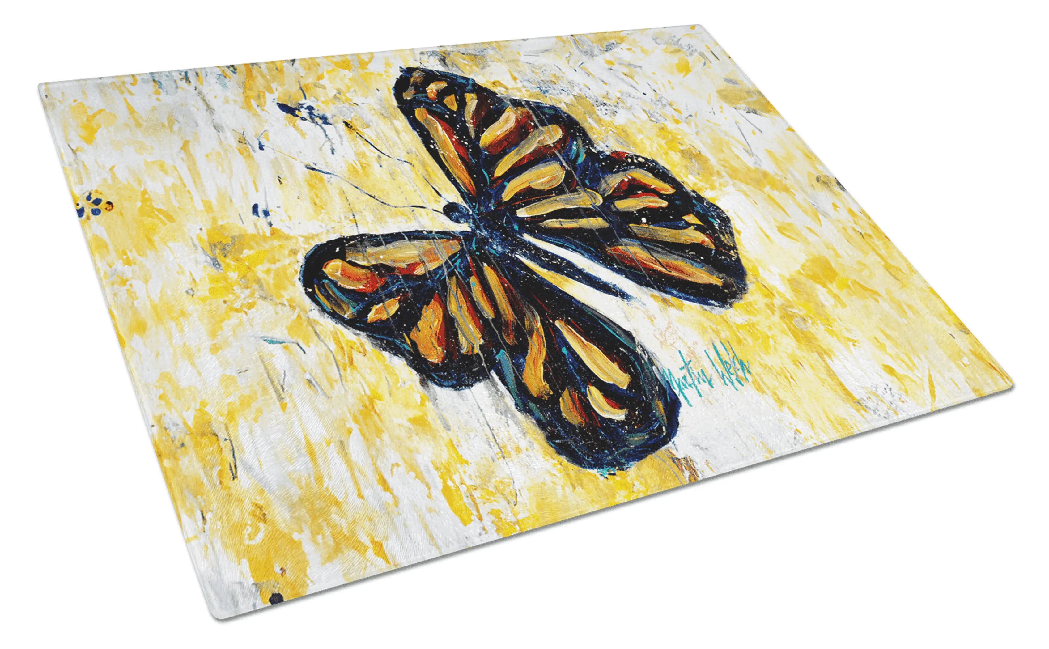 Butterfly Breeze Glass Cutting Board Caroline's Treasures