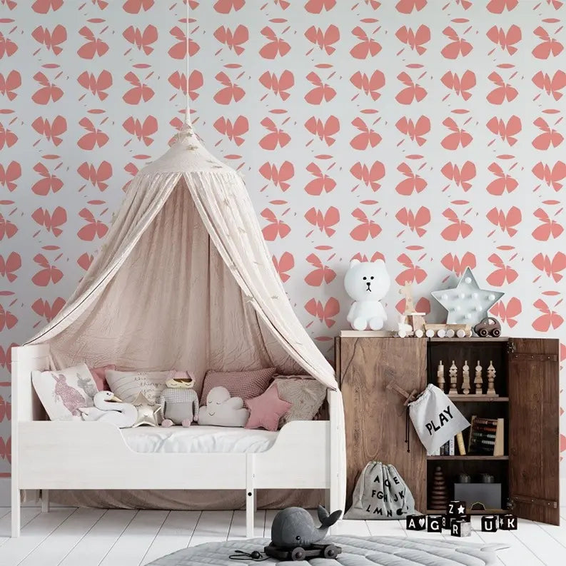 Butterfly Coral' Botanical Geometric Peel & Stick Wallpaper SBC-LTD