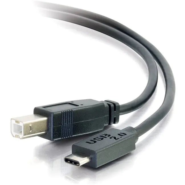C2G 12ft USB 2.0 USB Type C to USB B Cable M/M - USB C Cable Black C2G