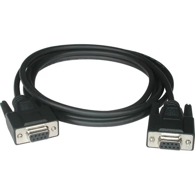 C2G 6ft DB9 F/F Null Modem Cable - Black C2G