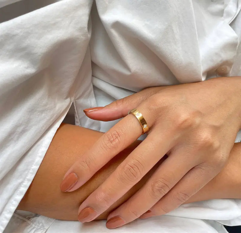 CARRIE 18K GOLD PAVE RING Mai Desiree