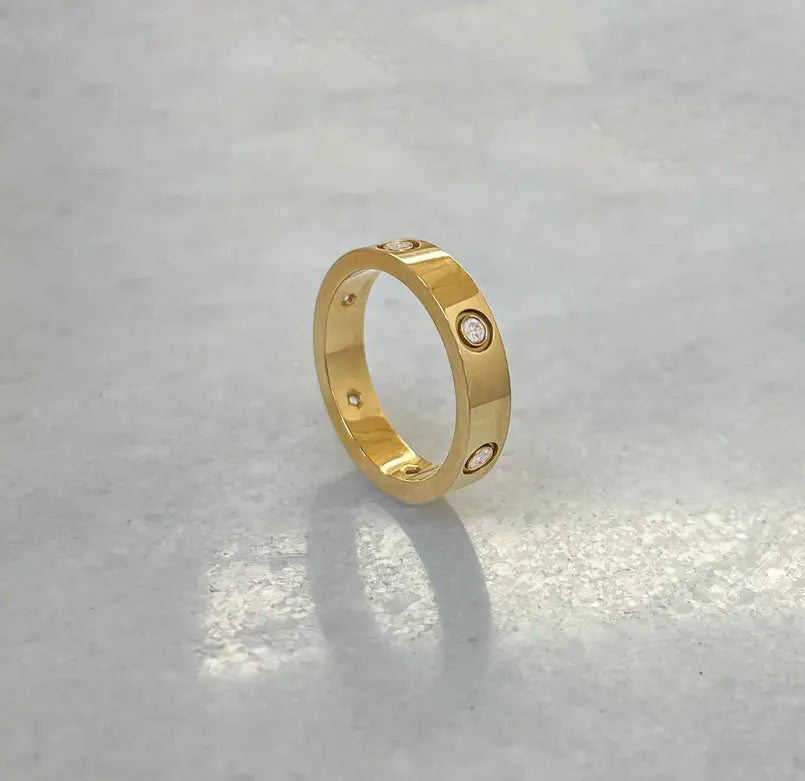 CARRIE 18K GOLD PAVE RING Mai Desiree