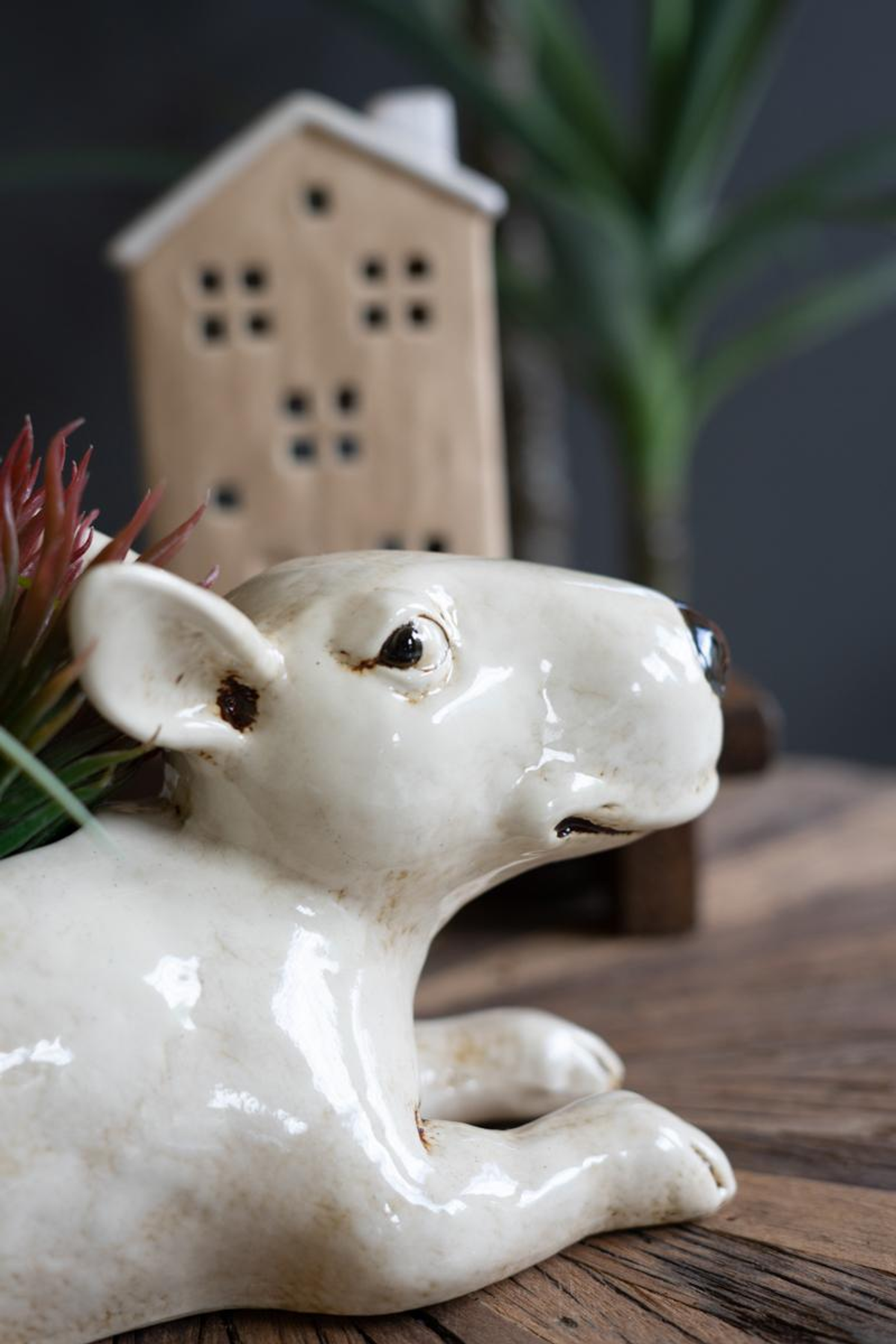 CERAMIC BULL TERRIER PLANTER Kalalou
