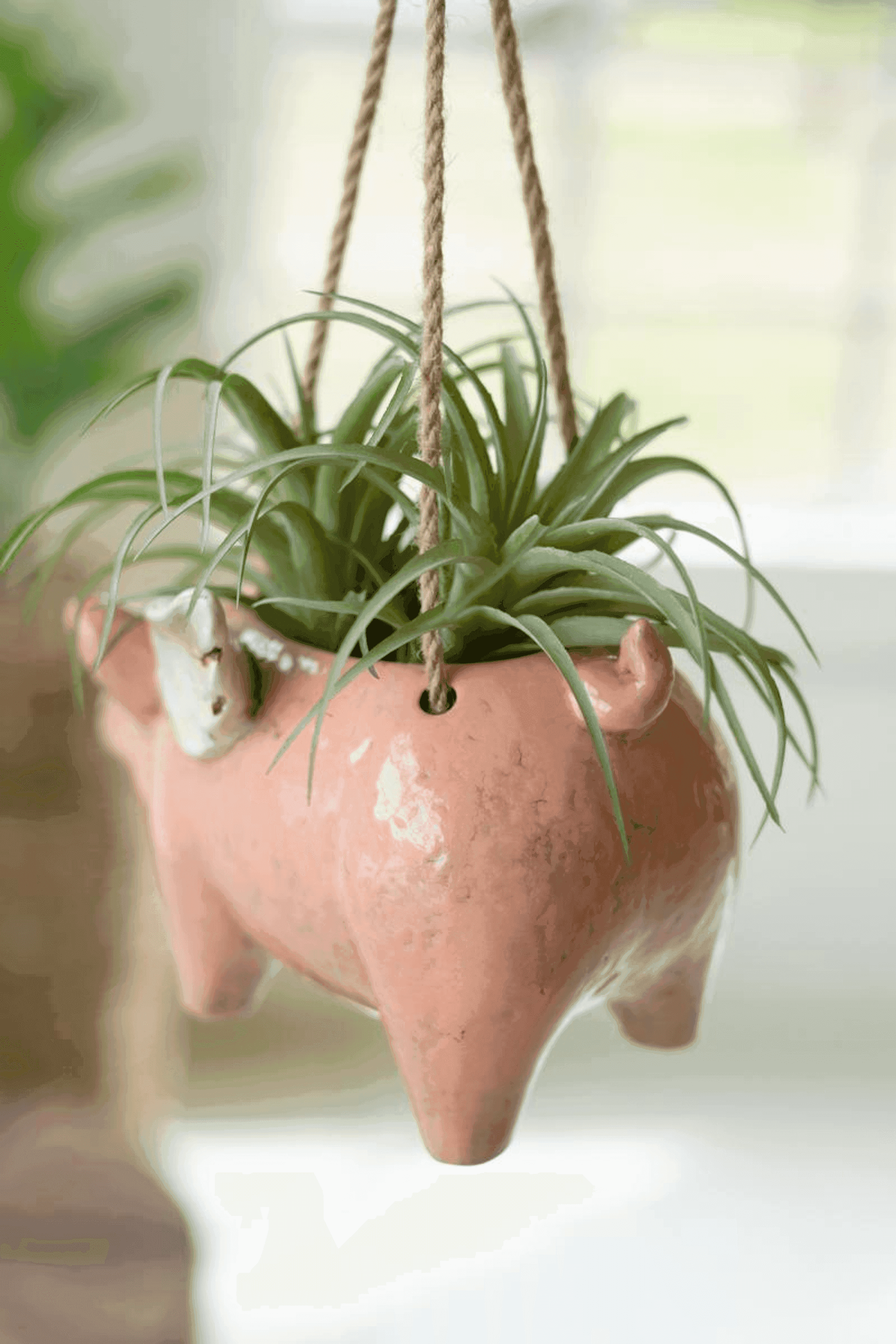 CERAMIC HANGING FLYING PIG PLANTER Kalalou