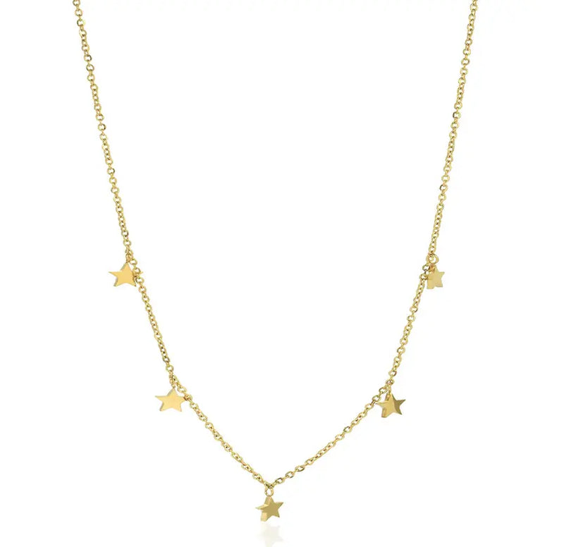 CHLOE DAINTY GOLD STAR CHAIN NECKLACE Mai Desiree