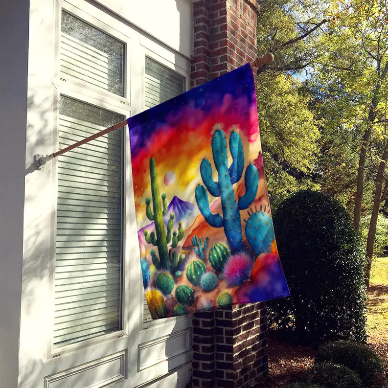 Cactus in Color House Flag Caroline's Treasures