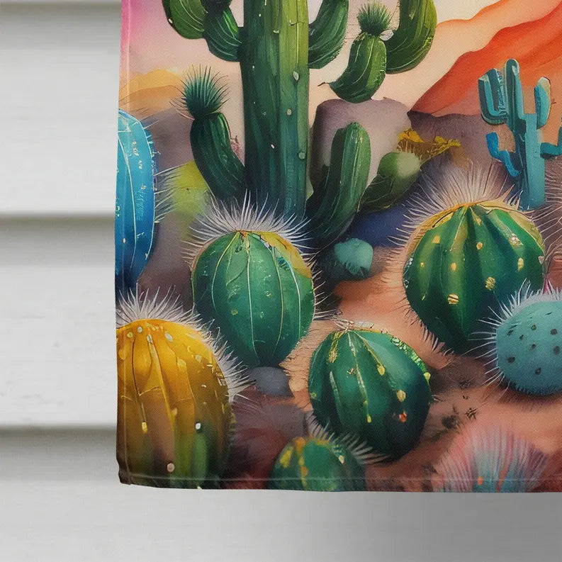 Cactus in Color House Flag Caroline's Treasures