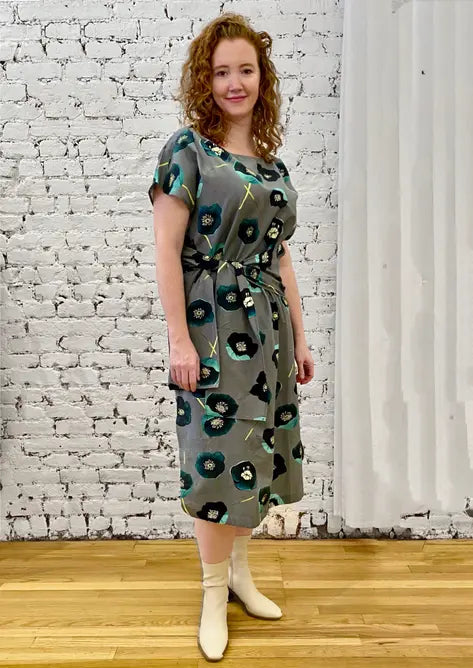 Caftan in Cotton Flax India & Purry