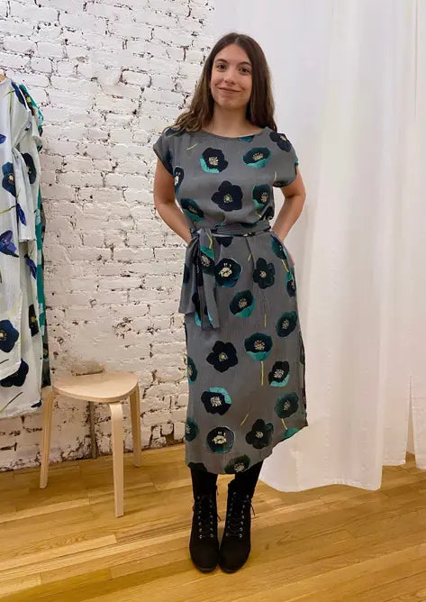 Caftan in Cotton Flax India & Purry