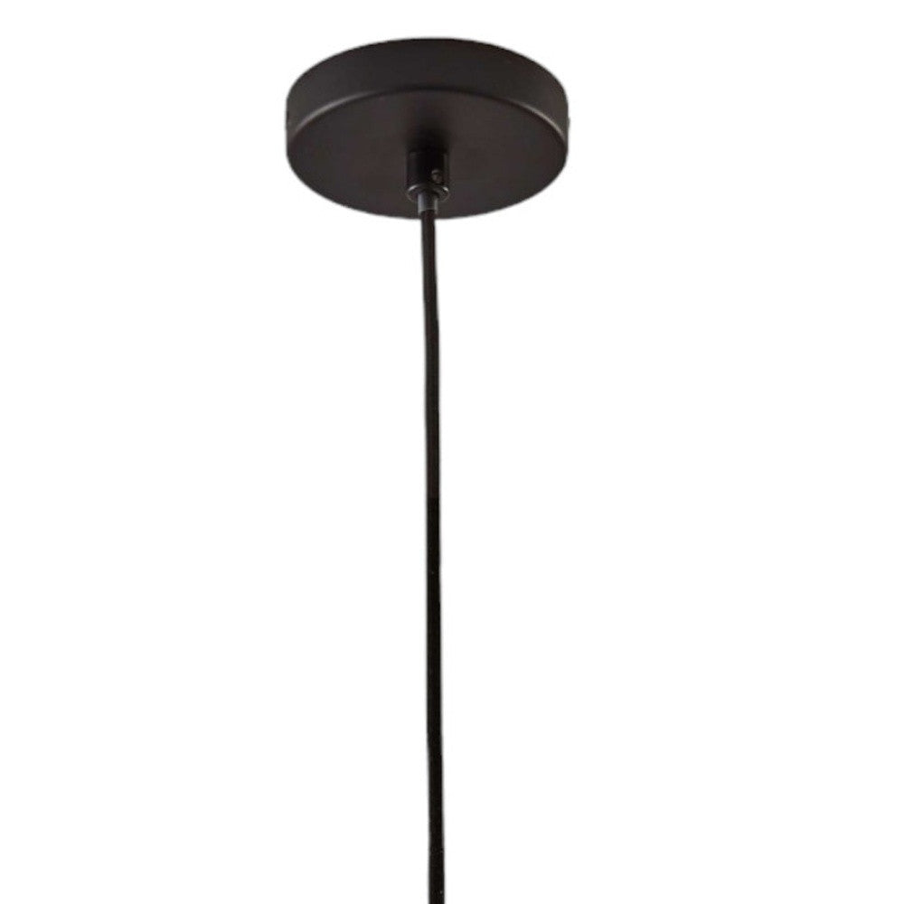 Caged Black Metal Large Ceiling Pendant - GreatEagleInc