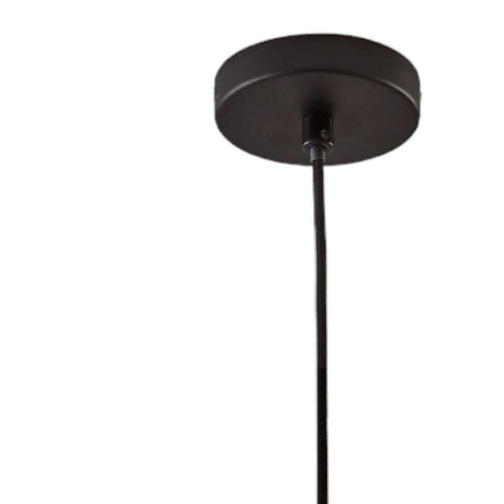 Caged Black Metal Large Ceiling Pendant - GreatEagleInc