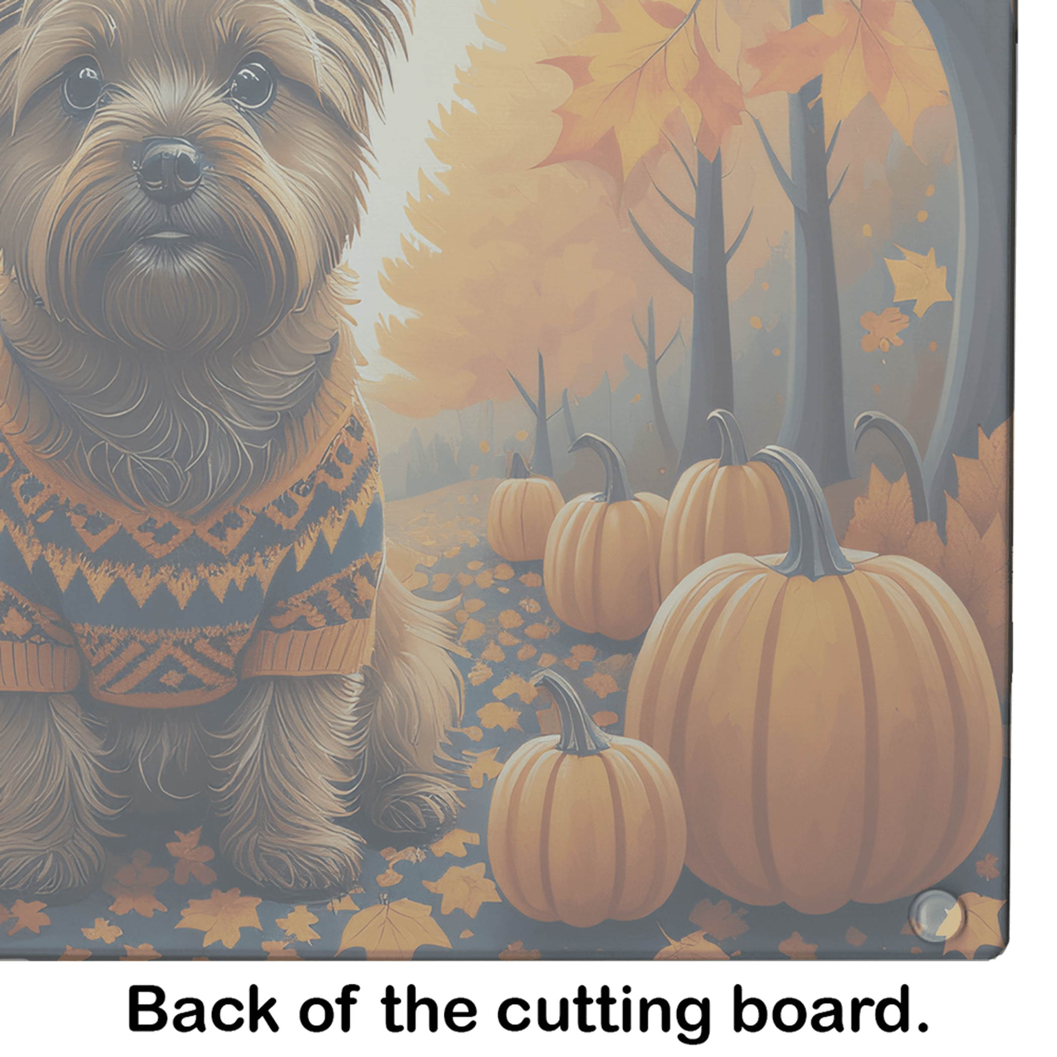 Cairn Terrier Fall Glass Cutting Board Caroline's Treasures
