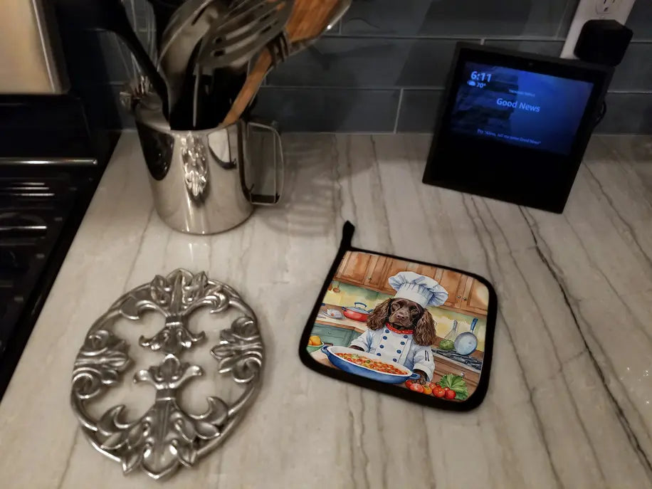 Cairn Terrier The Chef Pair of Pot Holders Caroline's Treasures
