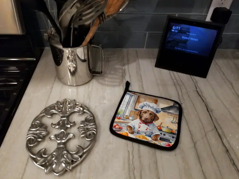 Cairn Terrier The Chef Pair of Pot Holders Caroline's Treasures