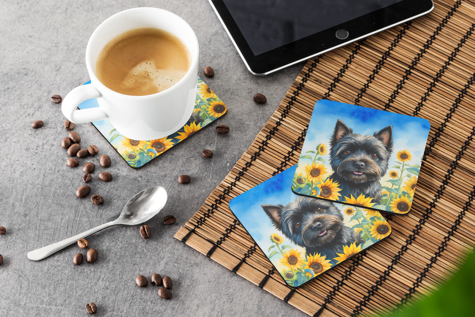 Cairn Terrier in Sunflowers Pair of Pot Holders Caroline's Treasures