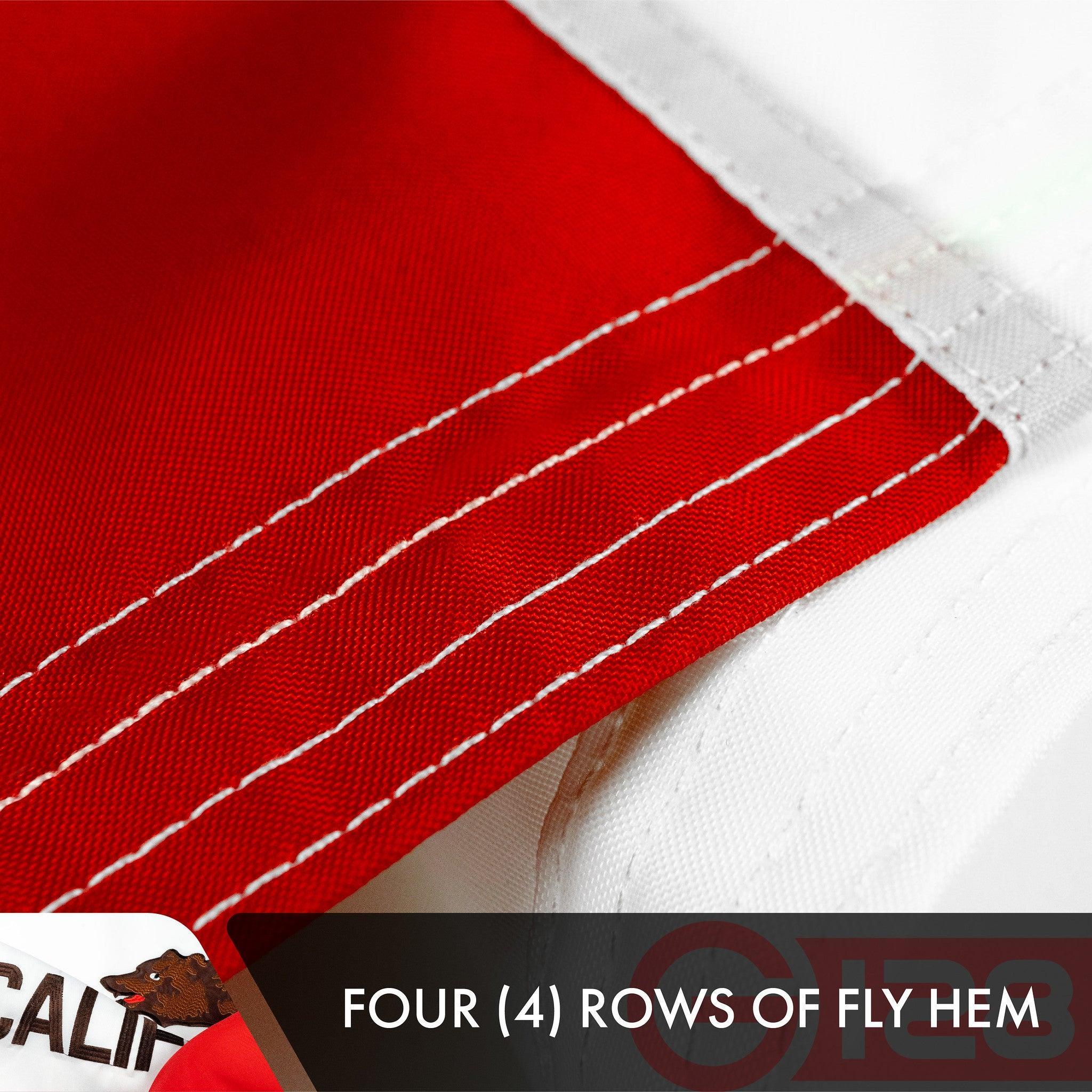 California CA State Flag 2x3FT 3-Pack Double-sided Embroidered Polyester By G128 G128